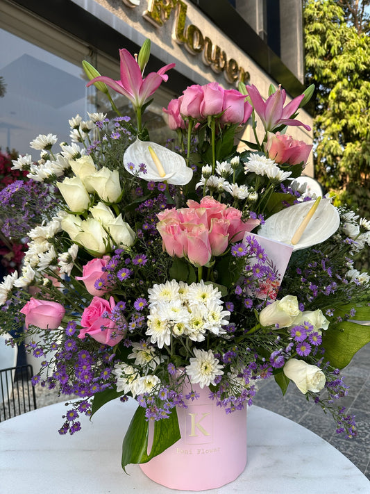 Blushing Flowers Arrangement