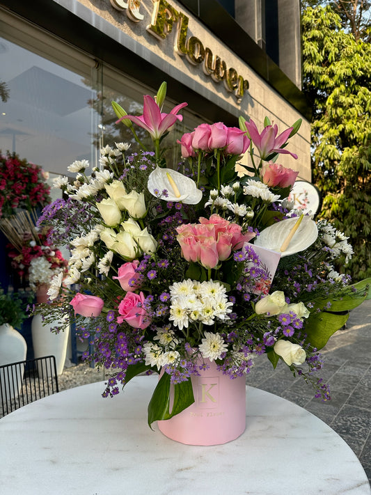 Blushing Flowers Arrangement