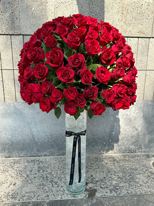 Ruby Roses Vase