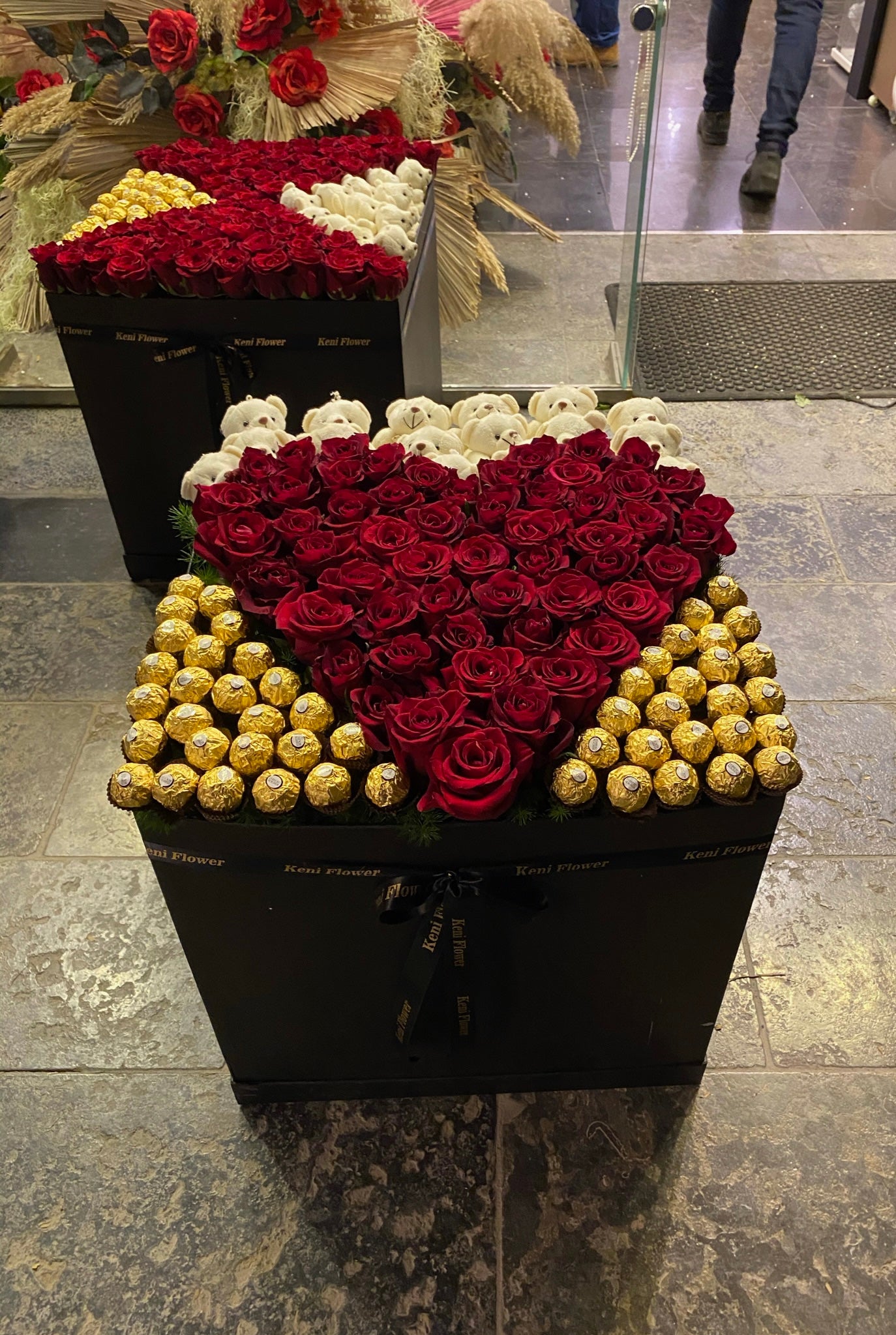 Heart with Chocolate & Teddy Bears