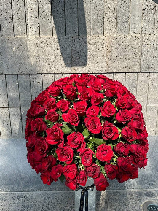 Ruby Roses Vase