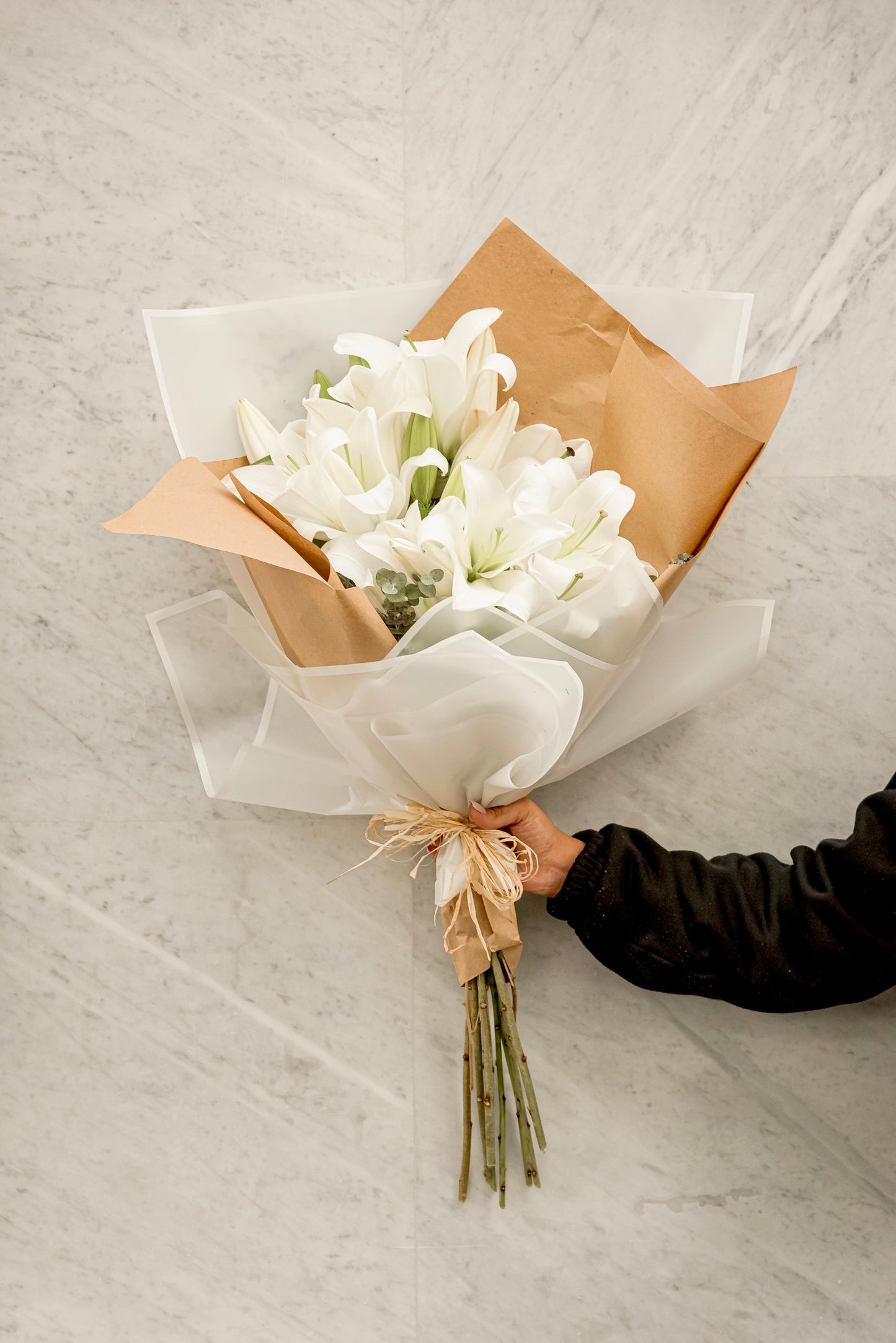 white lilies bouquet near me Lilies Bouquet – Keni Flower Shop